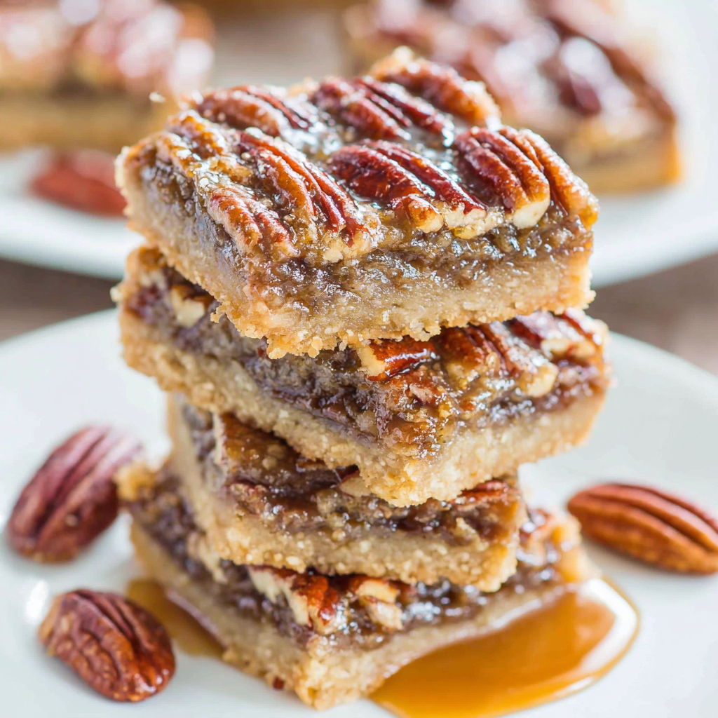 Salted Caramel Maple Pecan Pie Bars