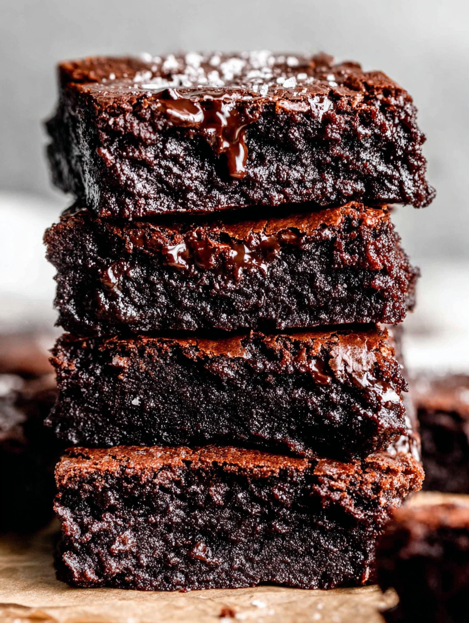 Close-up of a fudgy brownie square with chocolate chunks