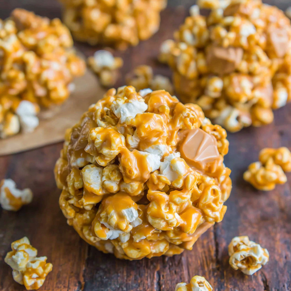 Peanut Butter Butterscotch Popcorn Balls