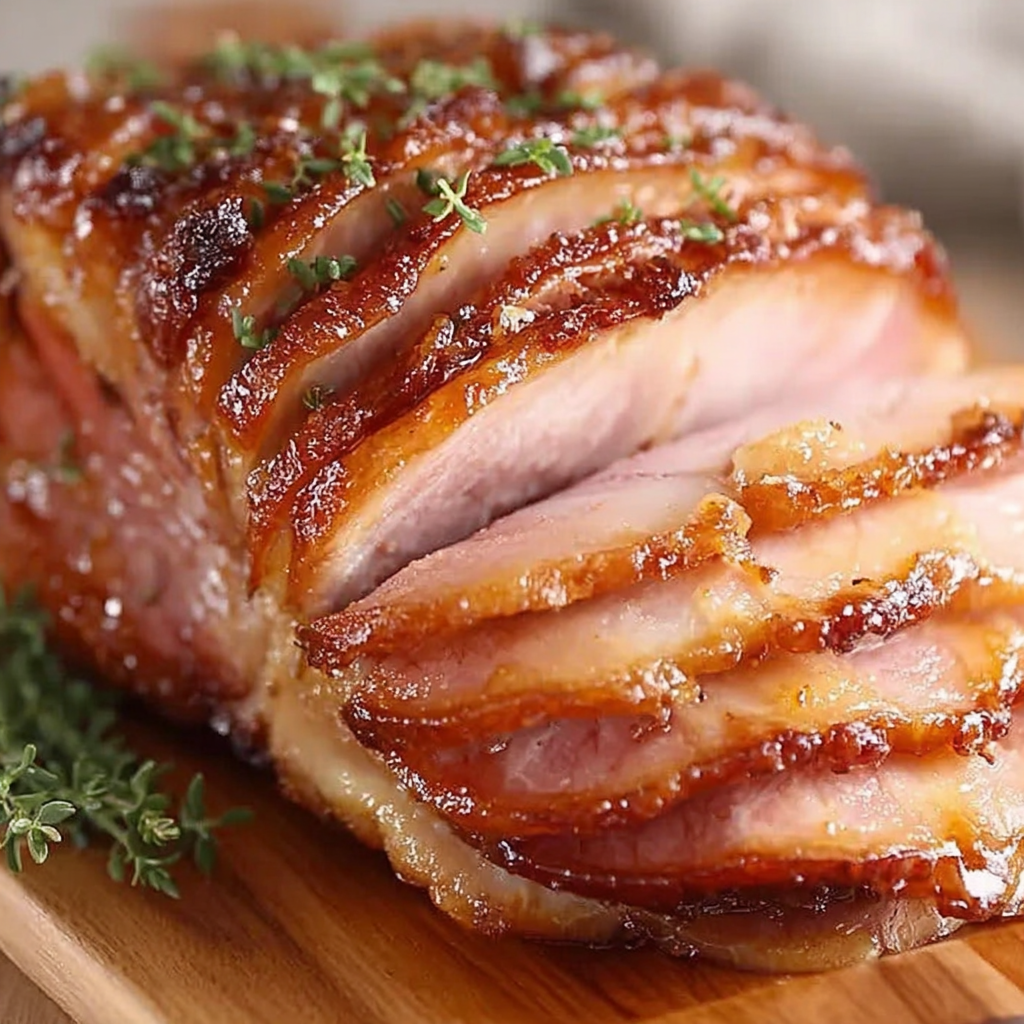 Juicy Bourbon Glazed Spiral Ham