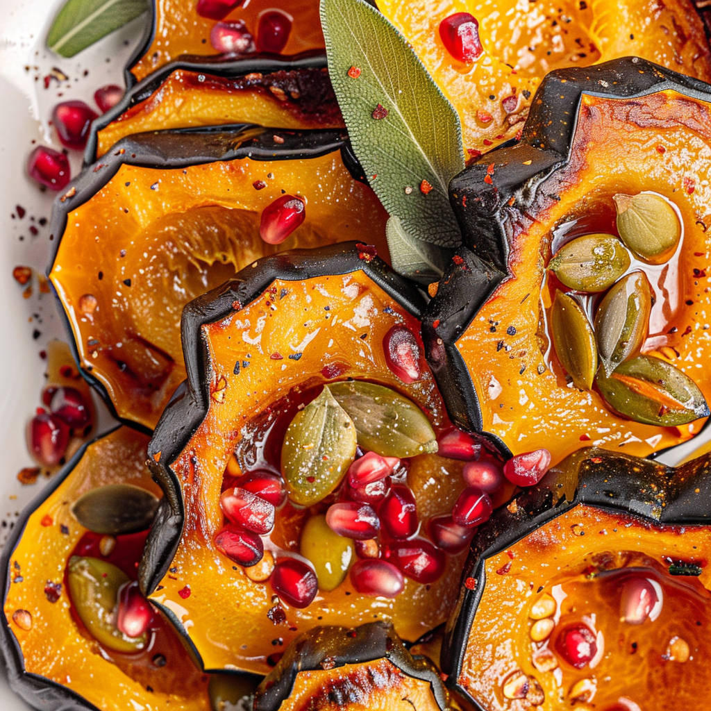 Sweet and Spicy Roasted Acorn Squash Slices