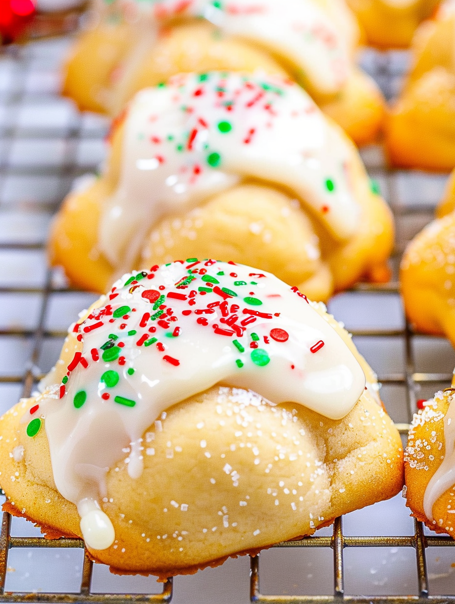 Eggnog Teacakes on a wire rack