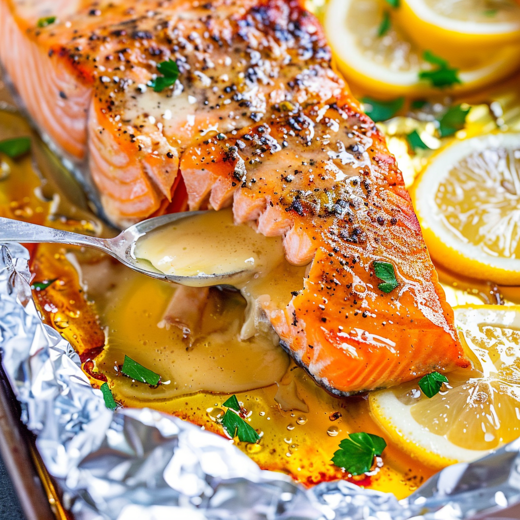 Sheet Pan Lemon Garlic Butter Salmon