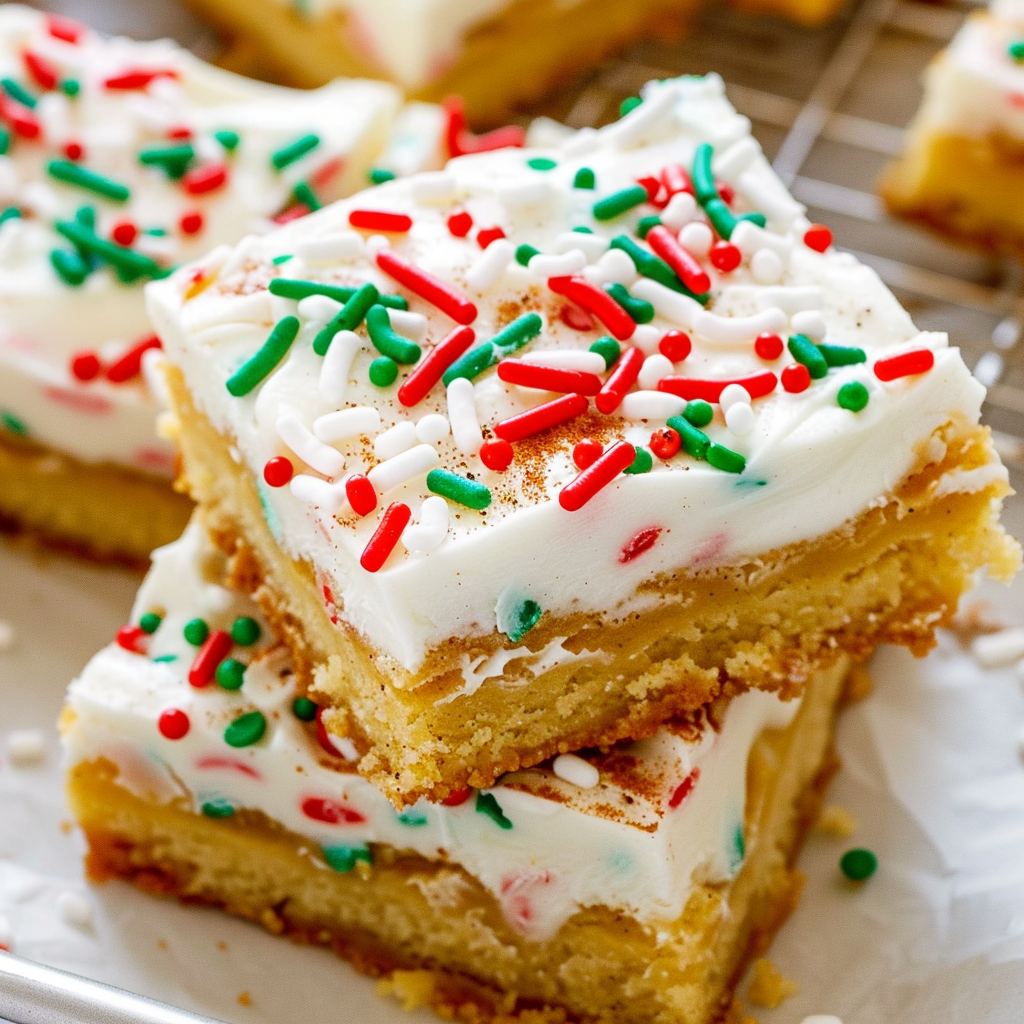 Snickerdoodle Bars with Cream Cheese Frosting