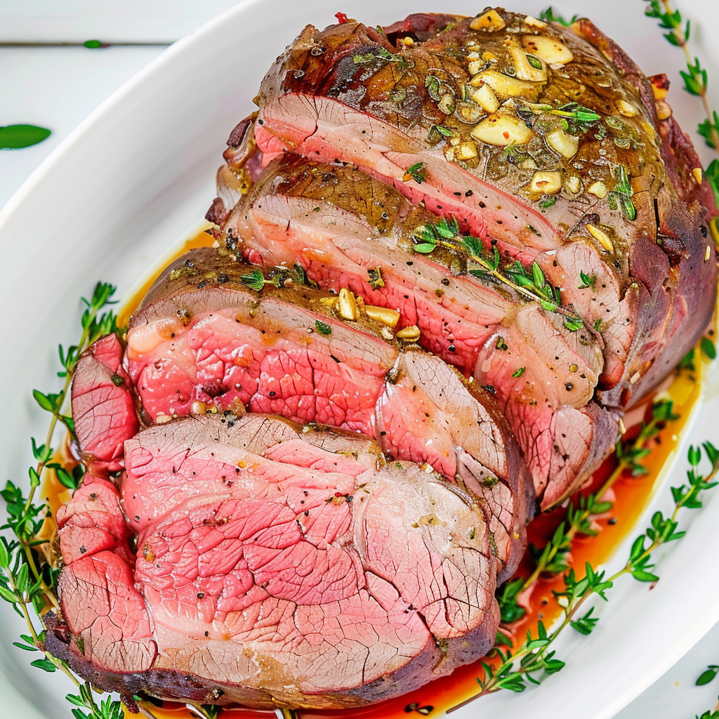 Beef Tenderloin Roast with Garlic Herb Butter