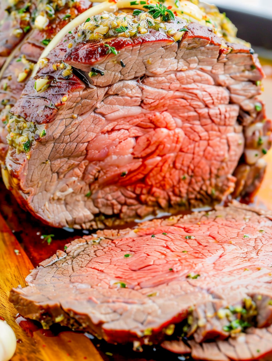 Seared beef tenderloin in skillet