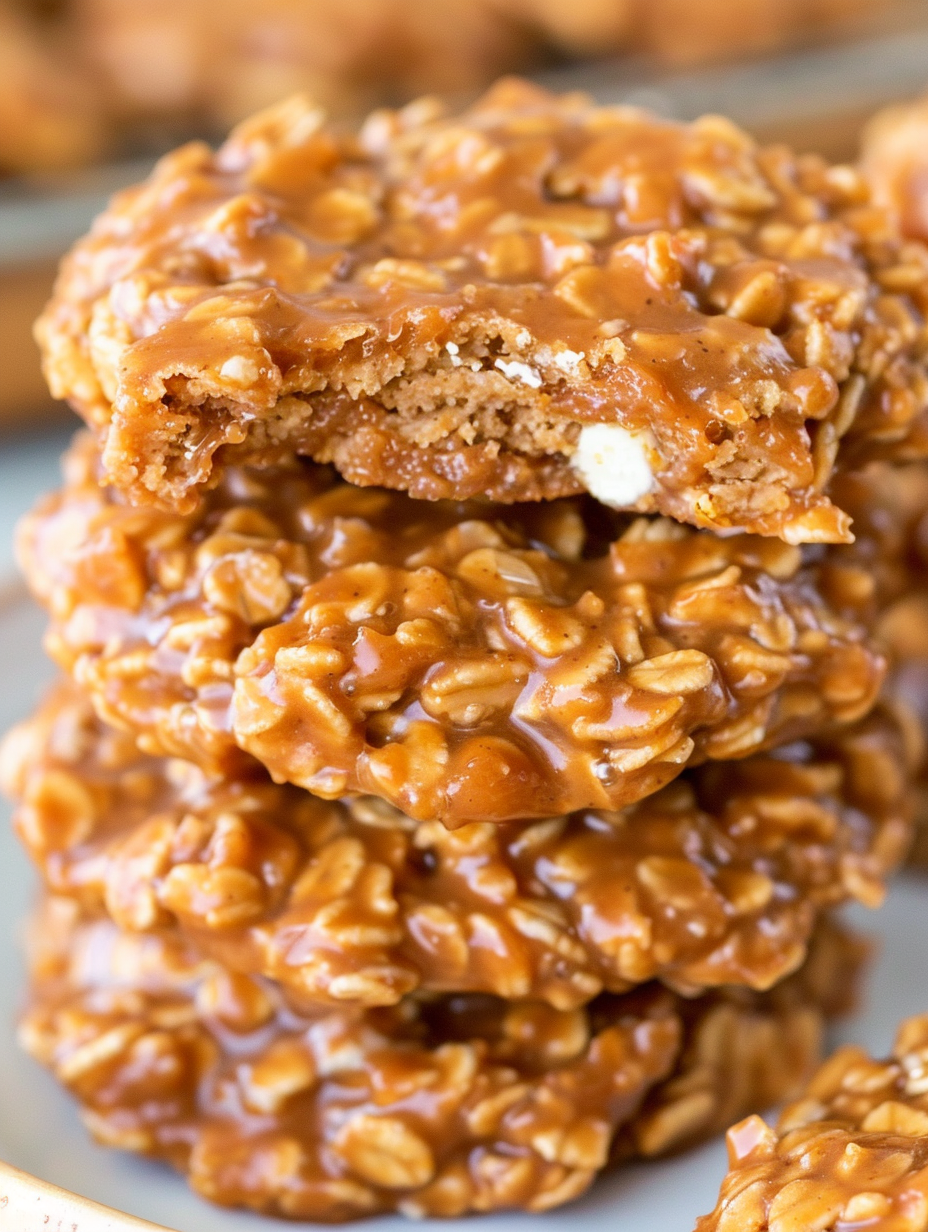 Tray of pumpkin no bake cookies ready to serve
