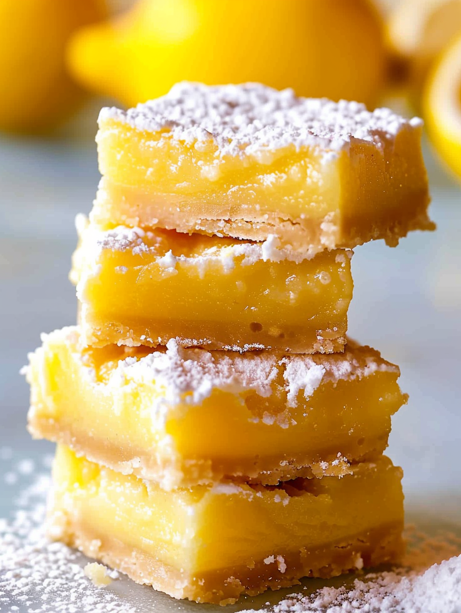 Freshly baked lemon bars cooling