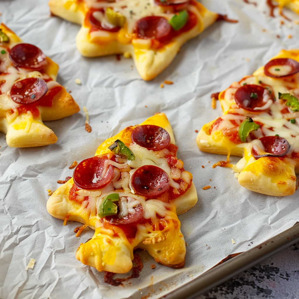 Mini Christmas Tree Pizzas