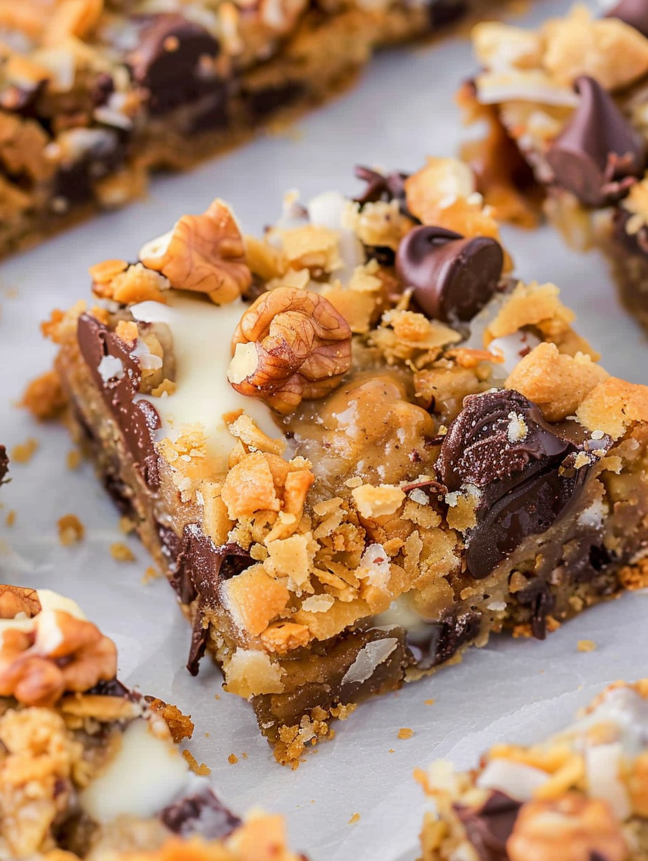 Seven Layer Magic Bars baked in a 9x13 pan