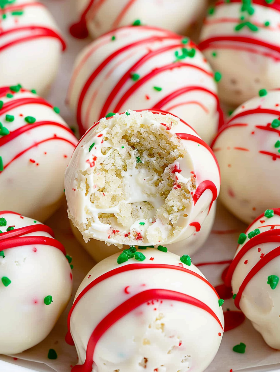 Christmas Tree Cake Truffles