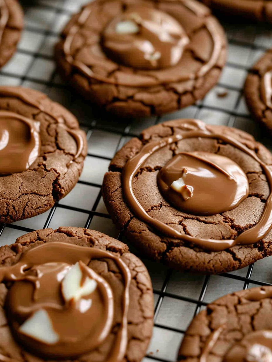 Andes Mint Cookies dough on a baking sheet