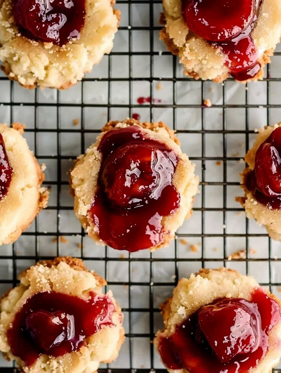 Cherry Cheesecake Cookie on cooling rack