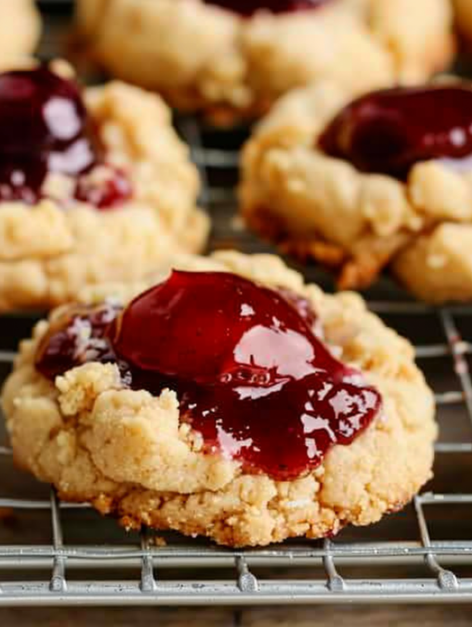Tray of cherry cheesecake cookies