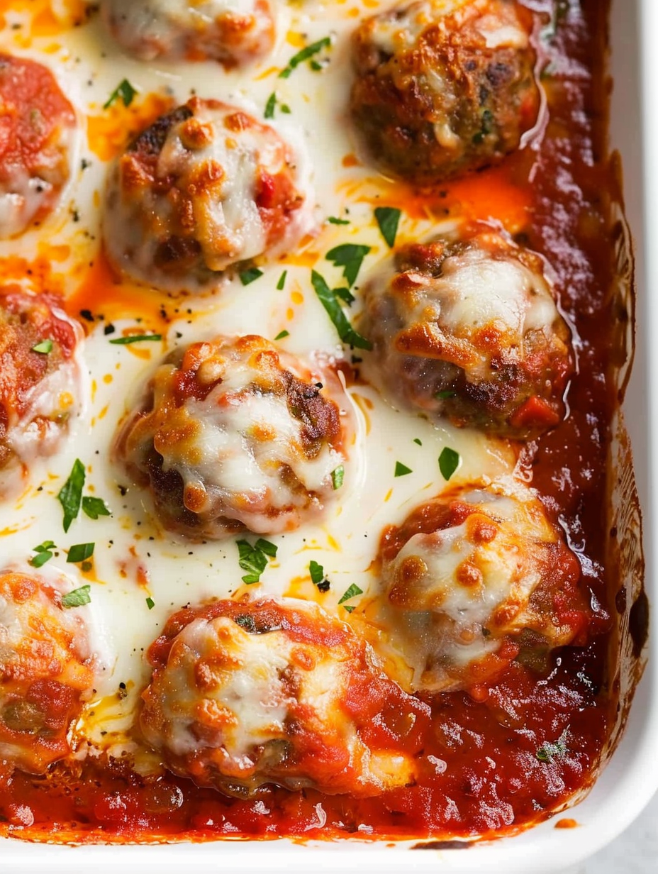 Cheesy Bake Meatballs