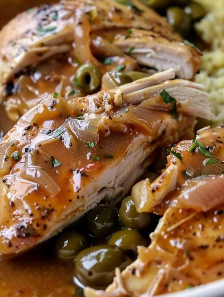 Shredded Mississippi chicken served over rice