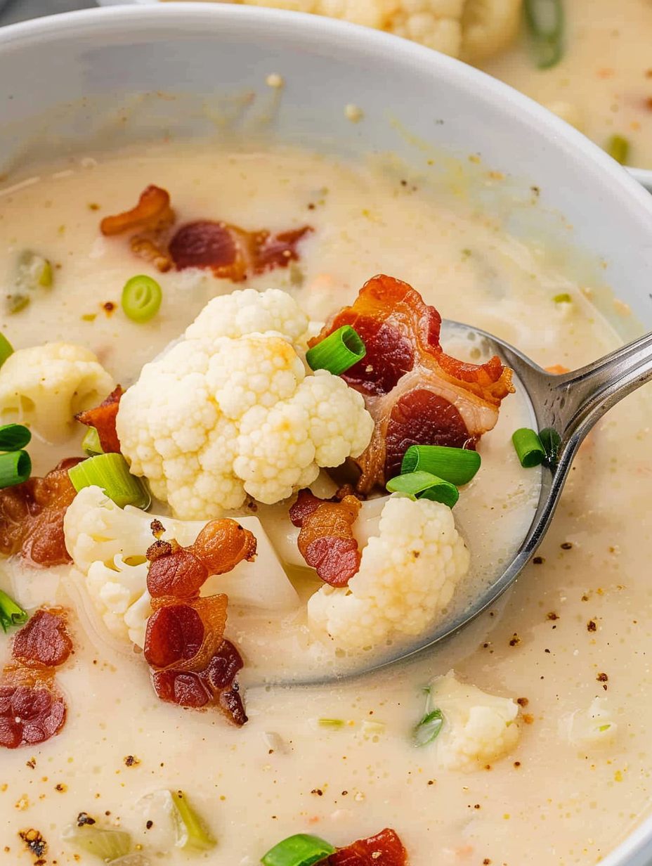 Loaded Cauliflower Soup