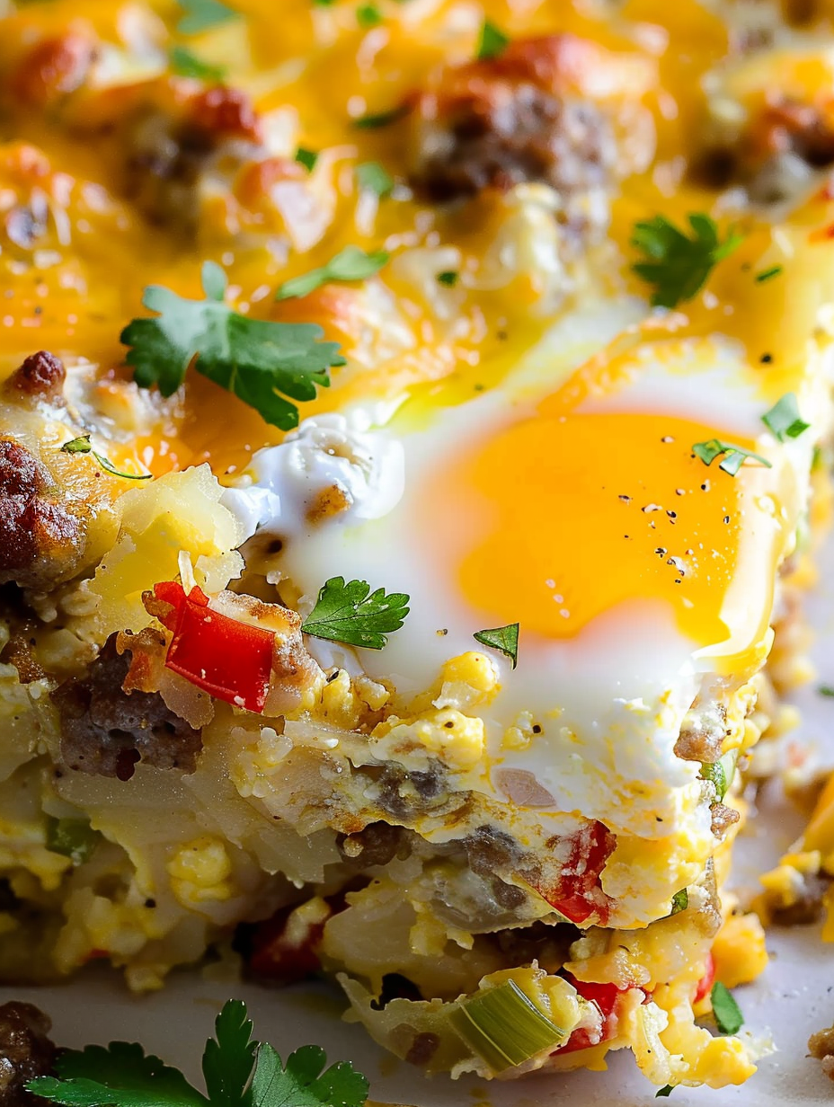 Overnight Easy Sausage Breakfast Casserole
