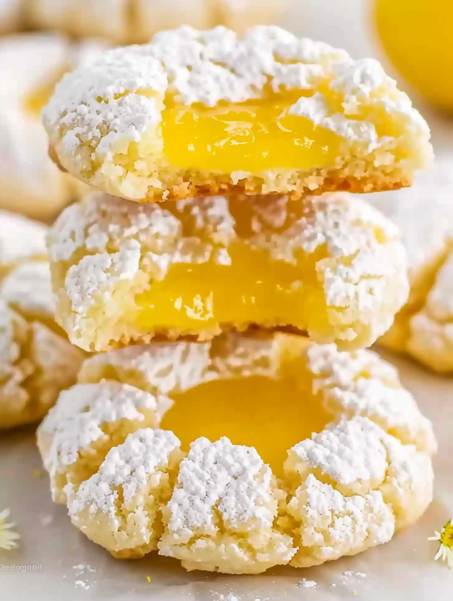 Lemon Curd Thumbprint Cookies