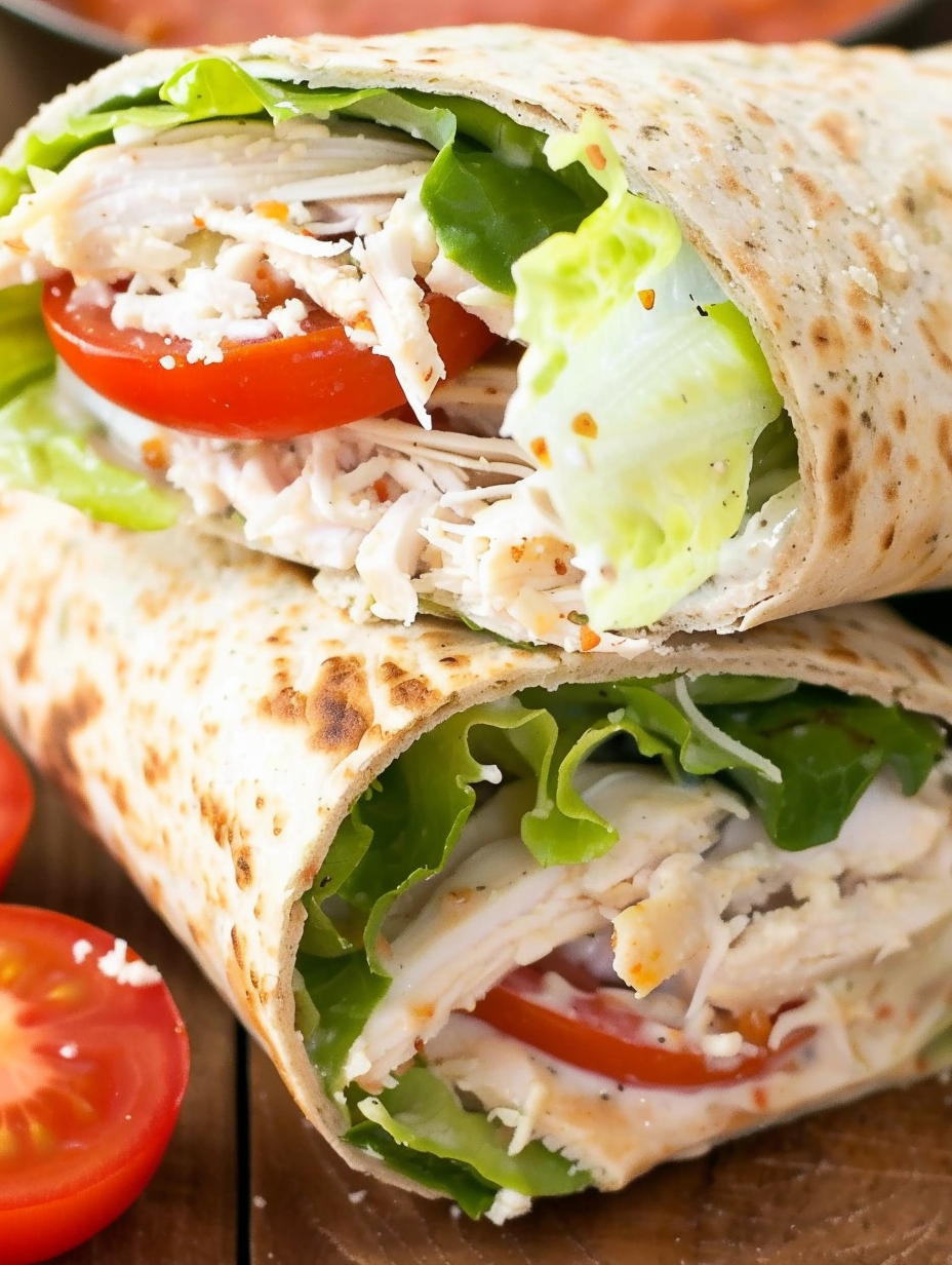 Chicken Caesar Salad Wraps