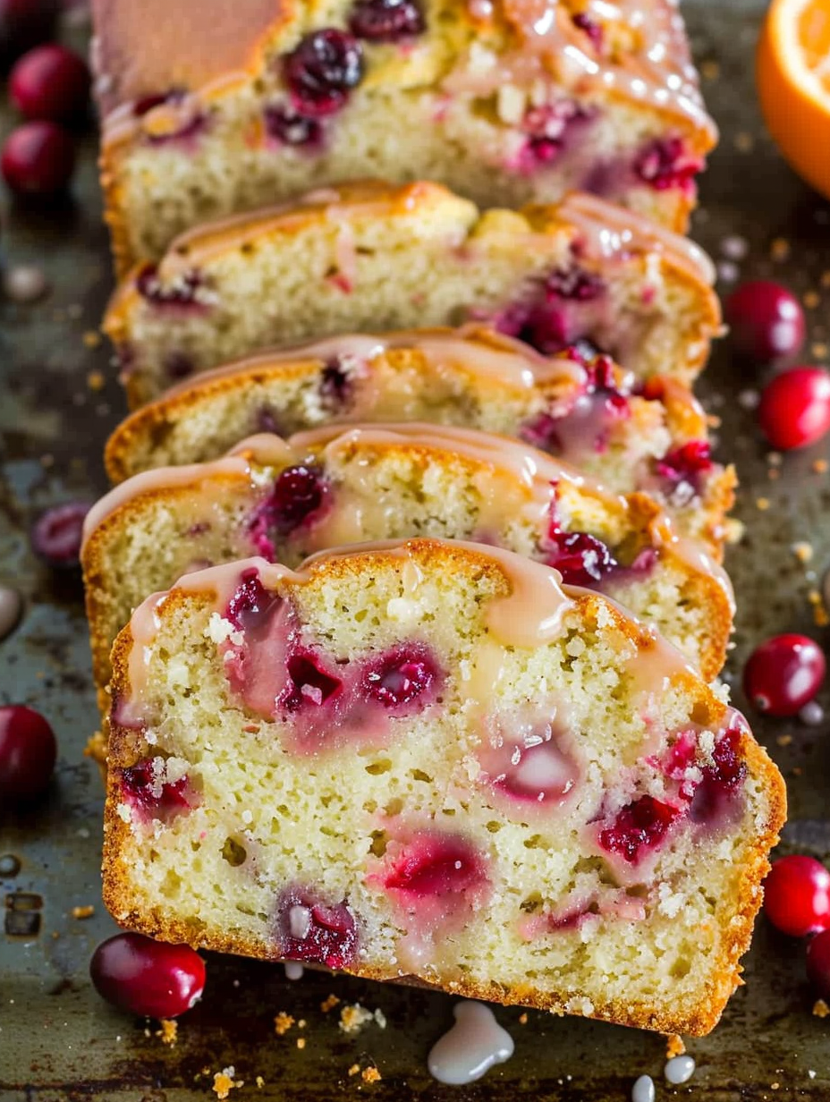 Cranberry Bread with Orange Glaze