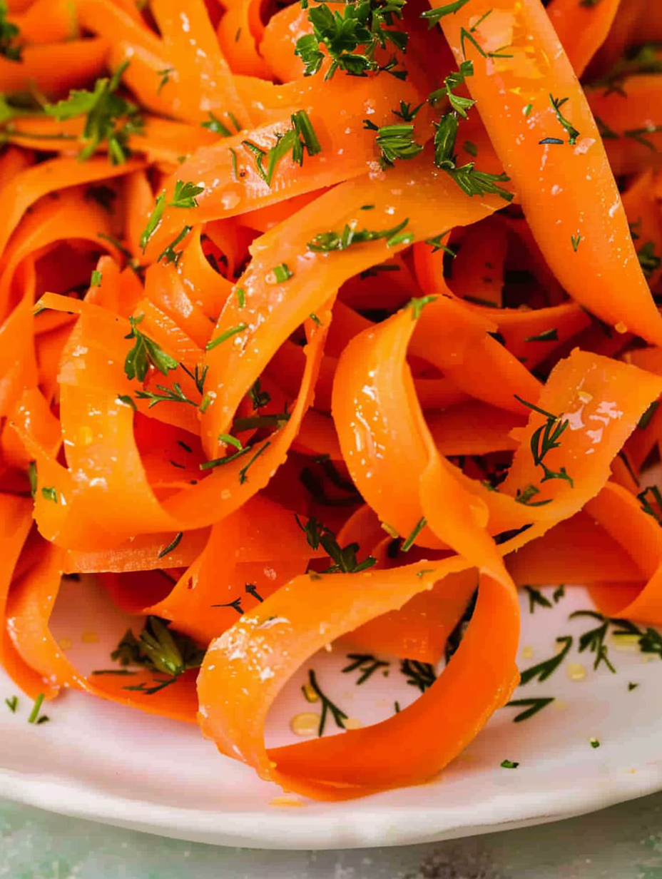 Fresh Carrot Salad with Lemon-Dill Dressing