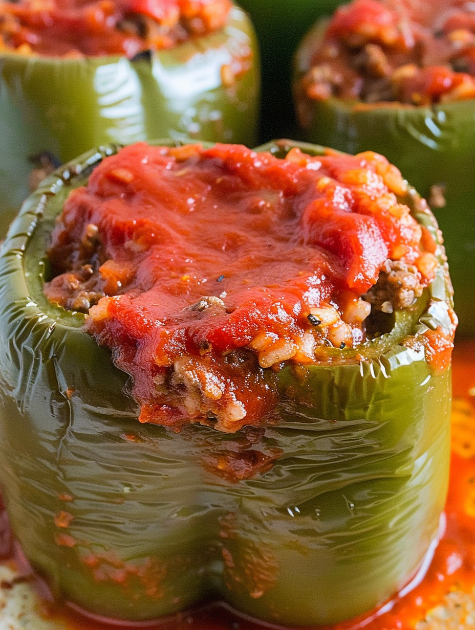 Classic Beef and Rice Stuffed Peppers