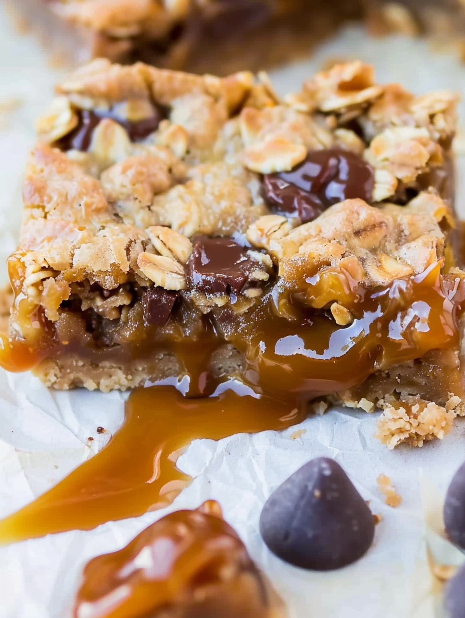 Carmelita bars cooling in pan