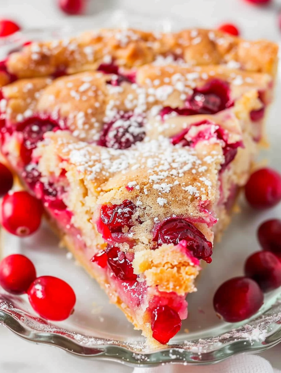 Crustless Cranberry Pie