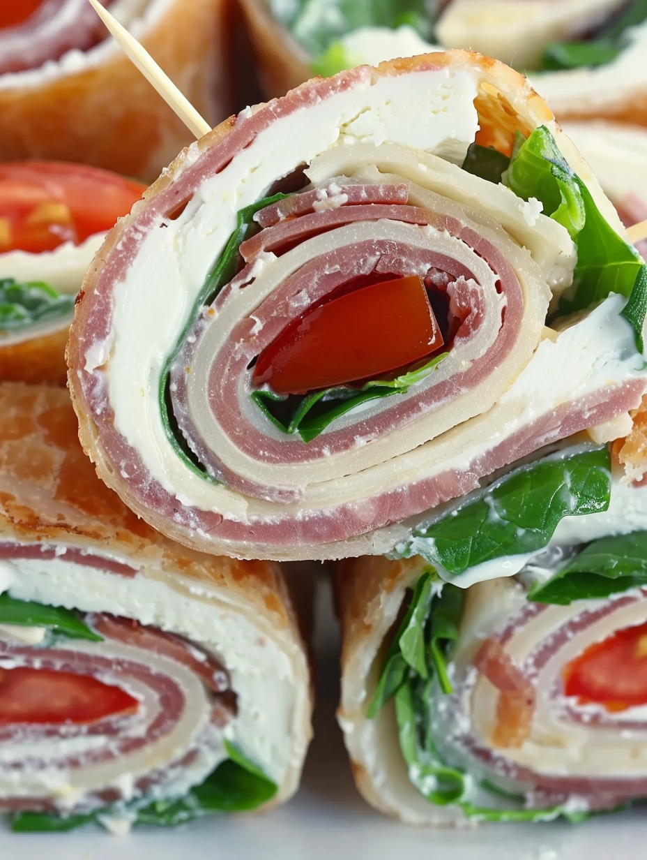 Italian Sub Pinwheel Sandwiches