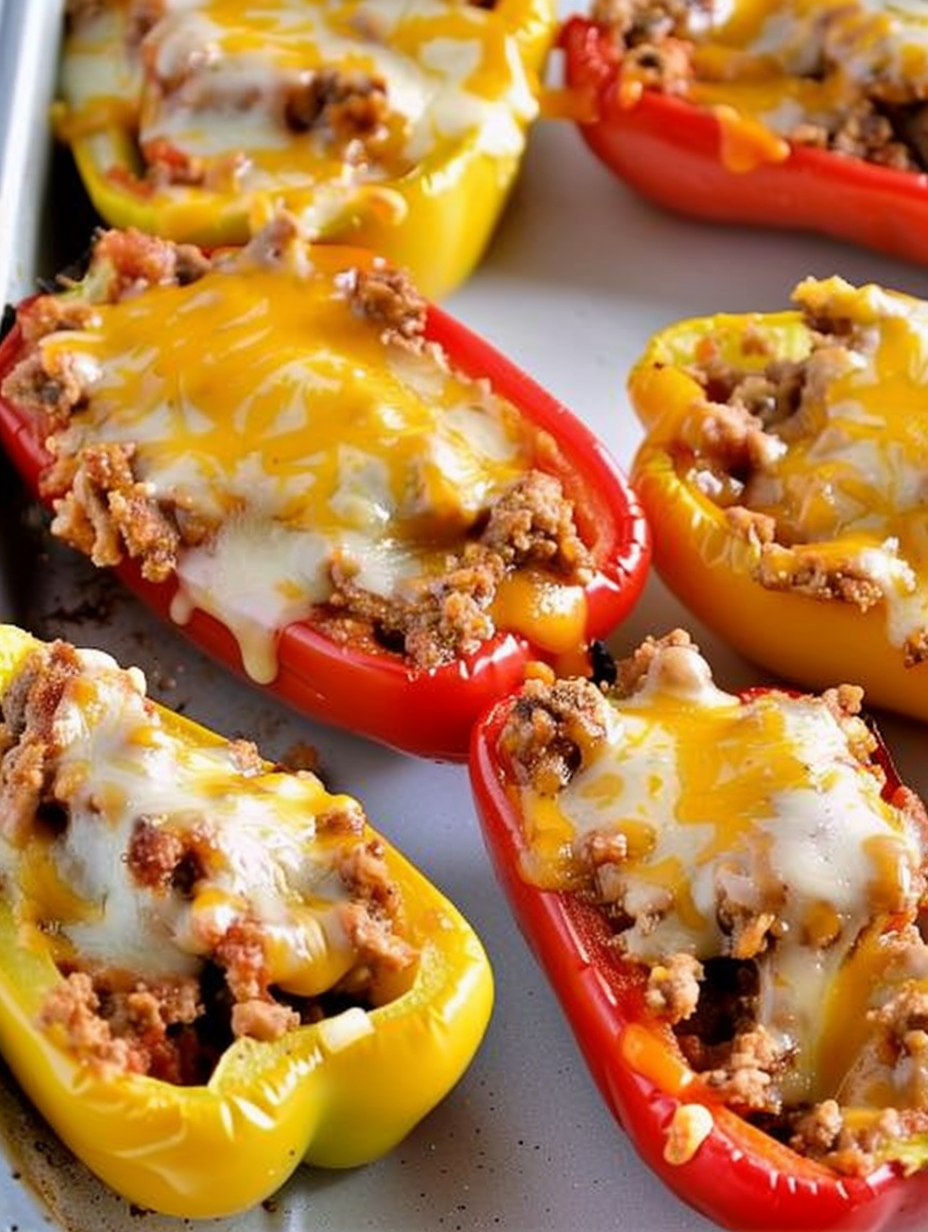 Skinny Bell Pepper Nacho Boats