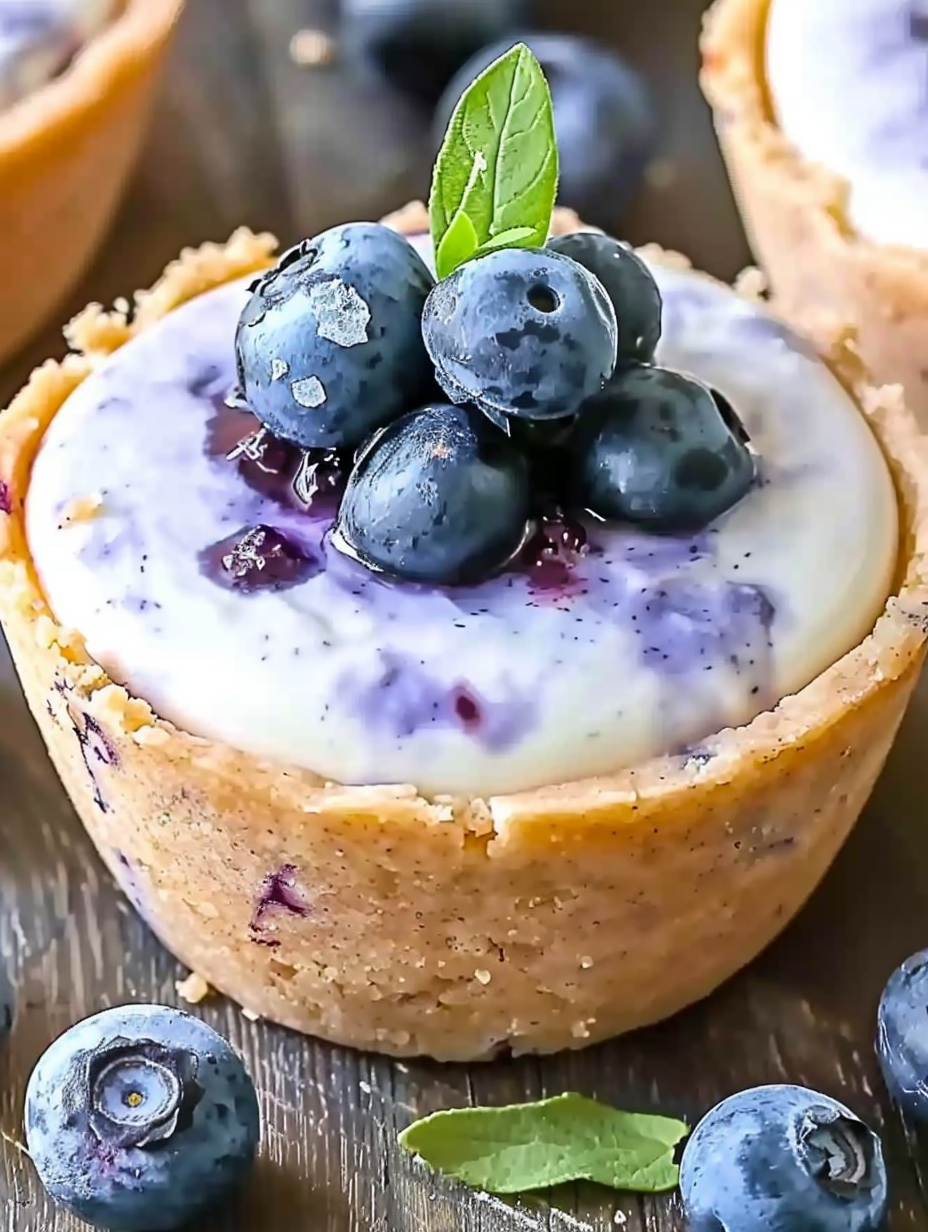 Blueberry Cheesecake Cookie Cups