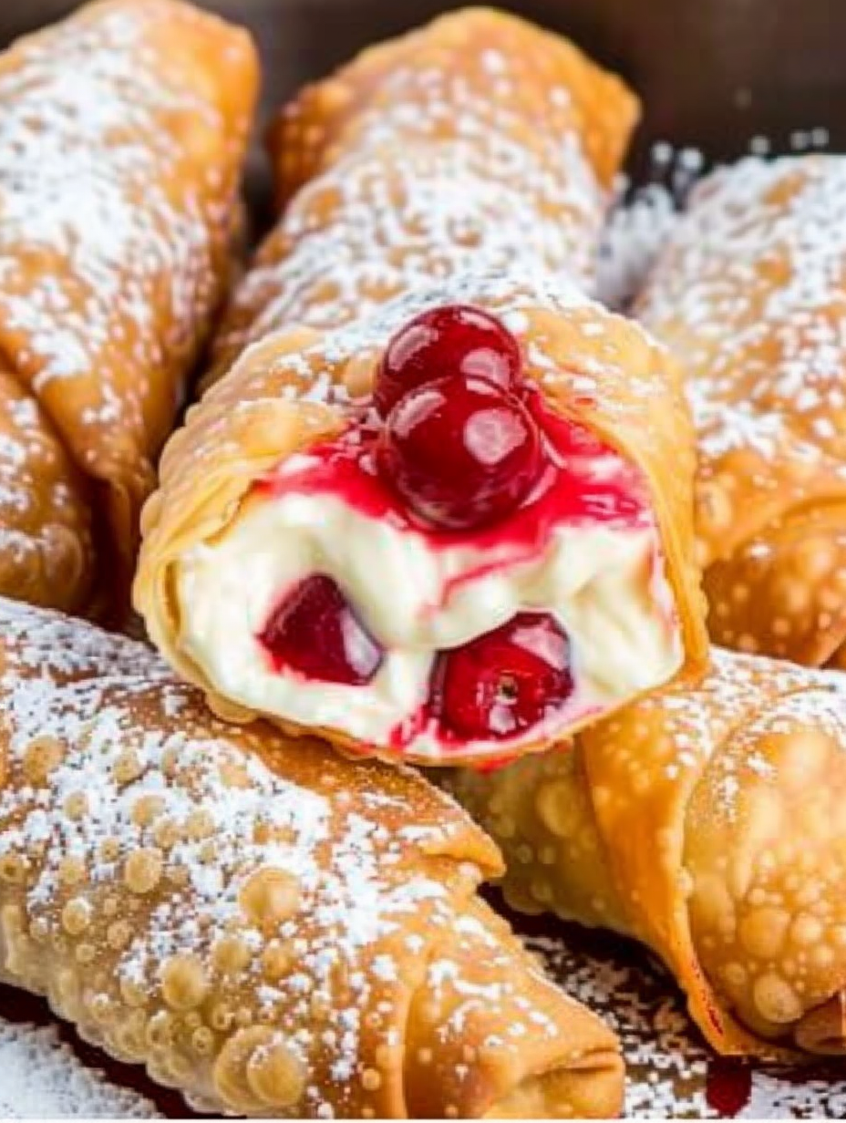Cherry Cheesecake Egg Rolls