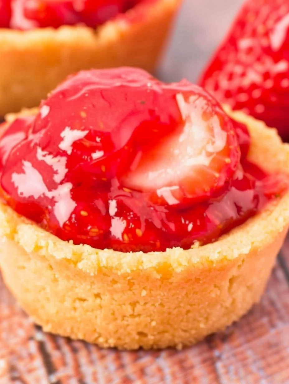Fresh Strawberry Pie Cookie Cups