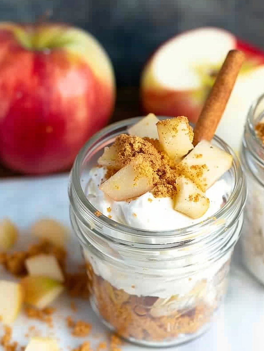 No Bake Apple Pie Cheesecake In A Jar