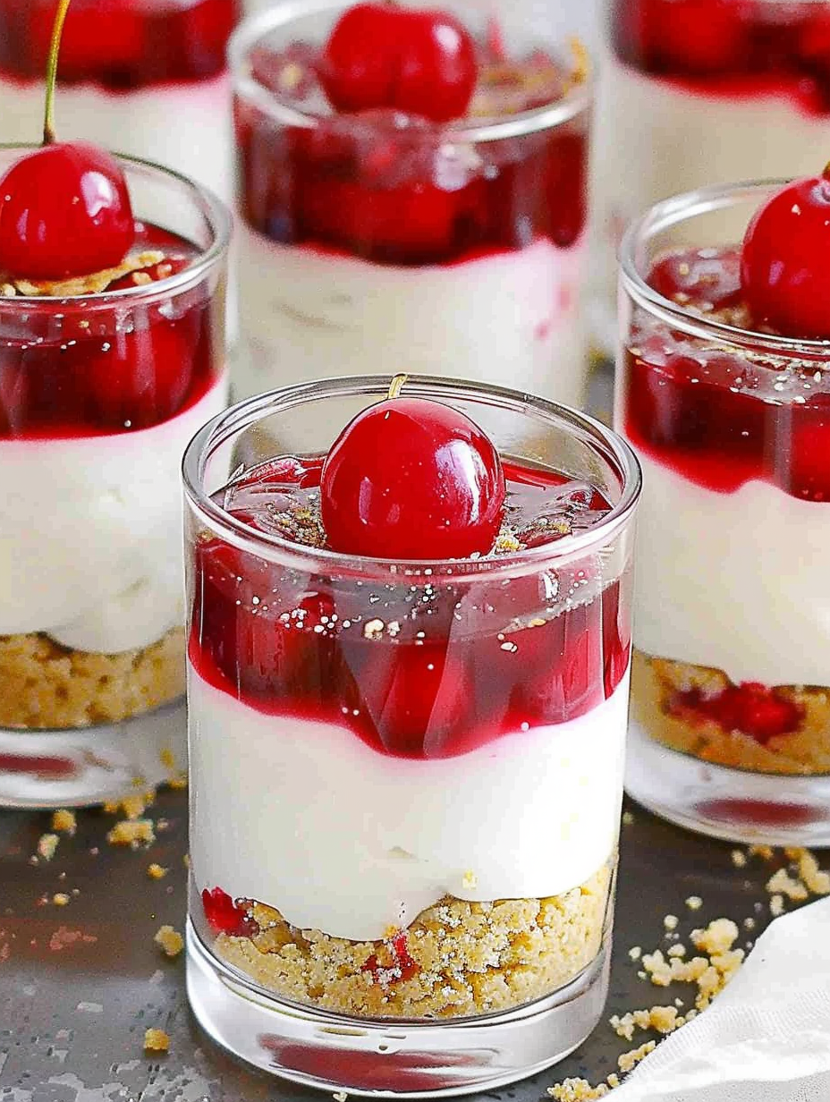 No-Bake Cherry Cheesecake Parfaits (Easy to Make)