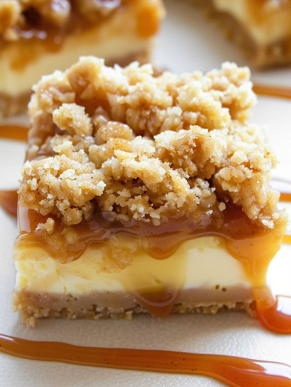 Caramel Apple Cheesecake Bars