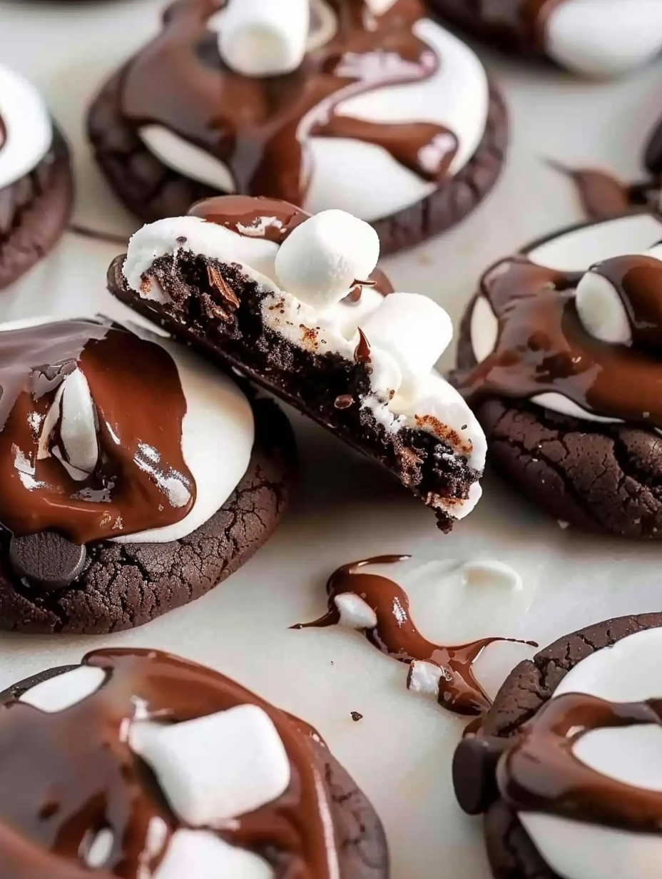 Double Chocolate Marshmallow Cookies
