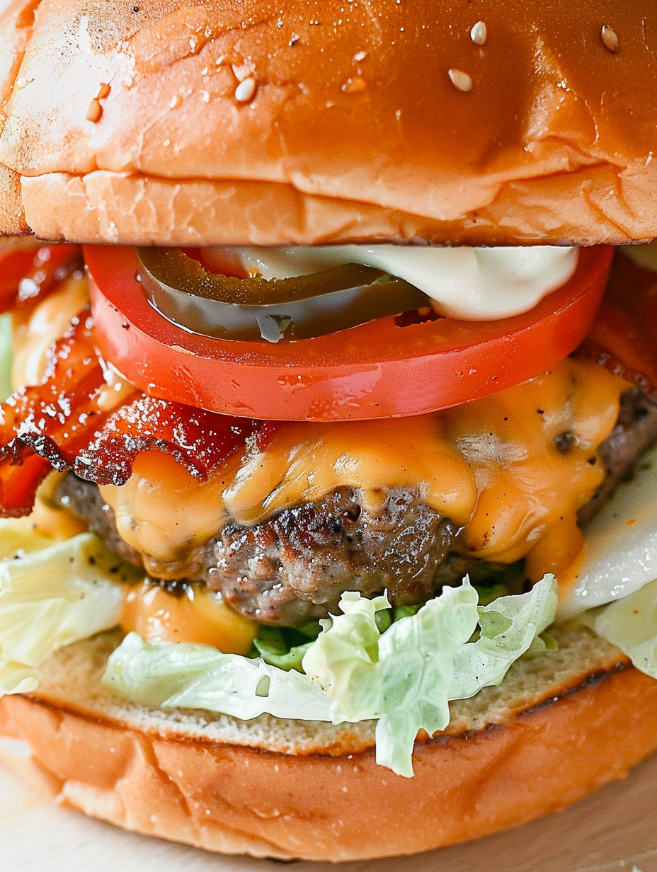 Jalapeño & Cheddar Stuffed Bacon Cheeseburgers