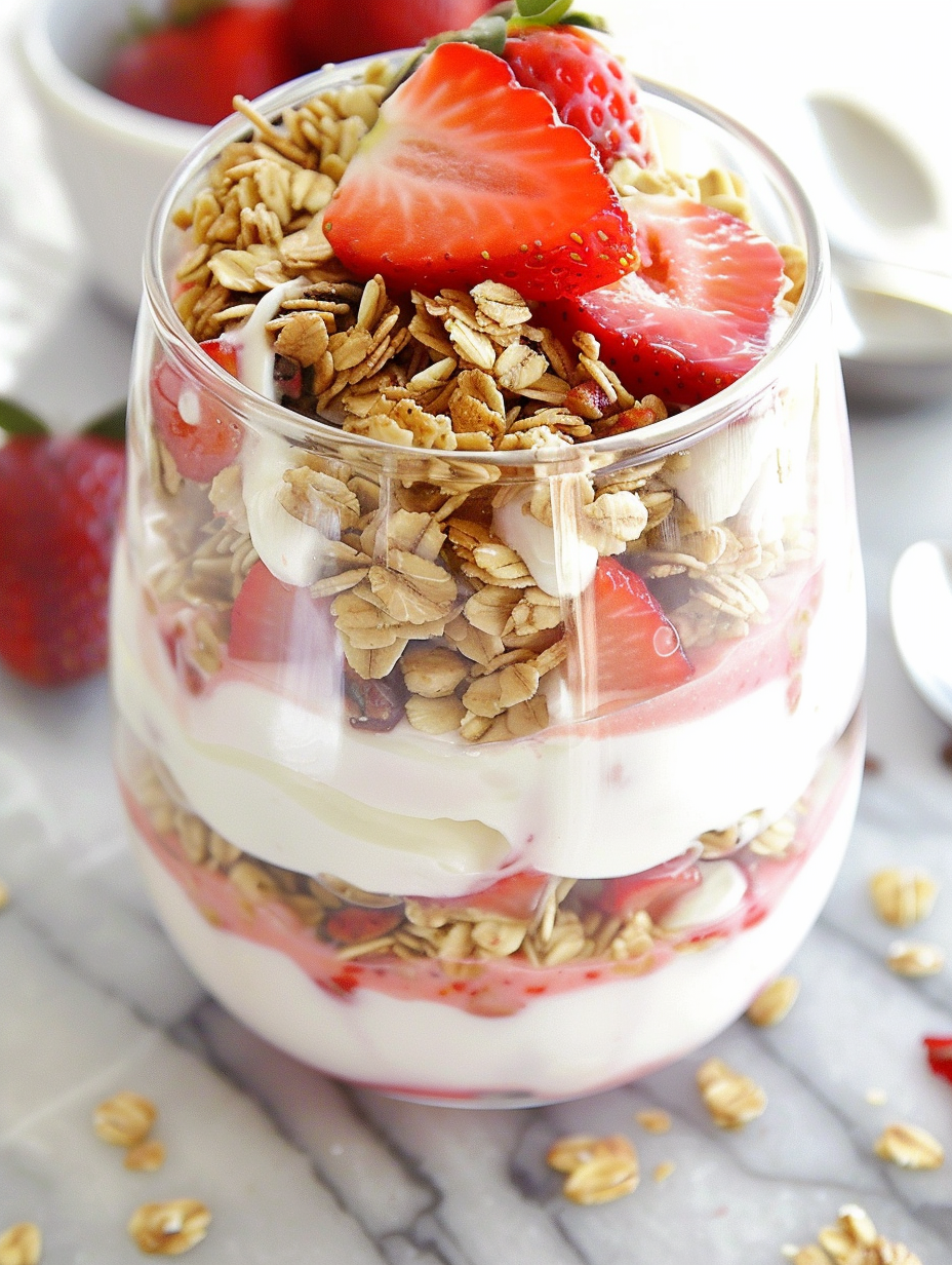 Strawberry Cheesecake Breakfast Parfait