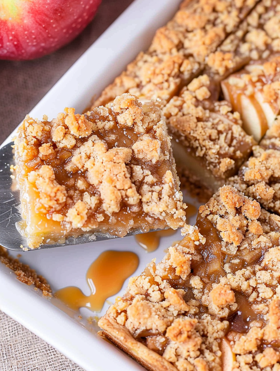 Caramel Apple Bars fresh from the oven