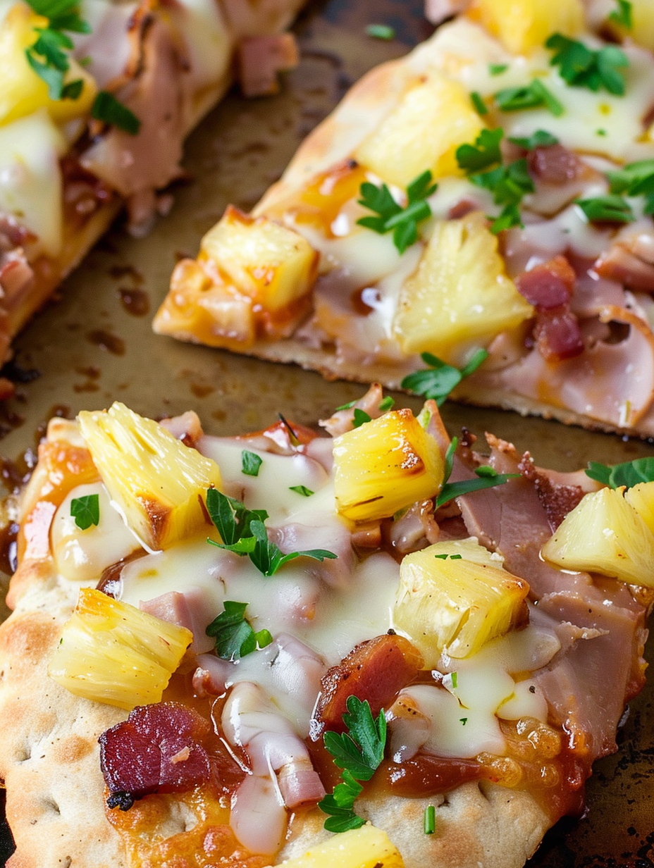 BBQ Hawaiian Flatbread Pizzas