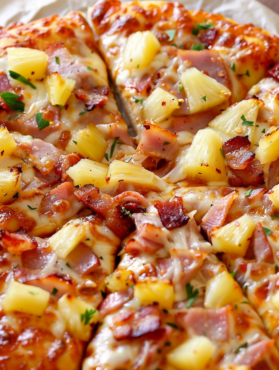 Classic Hawaiian Pizza (Ham, Pineapple & Bacon)