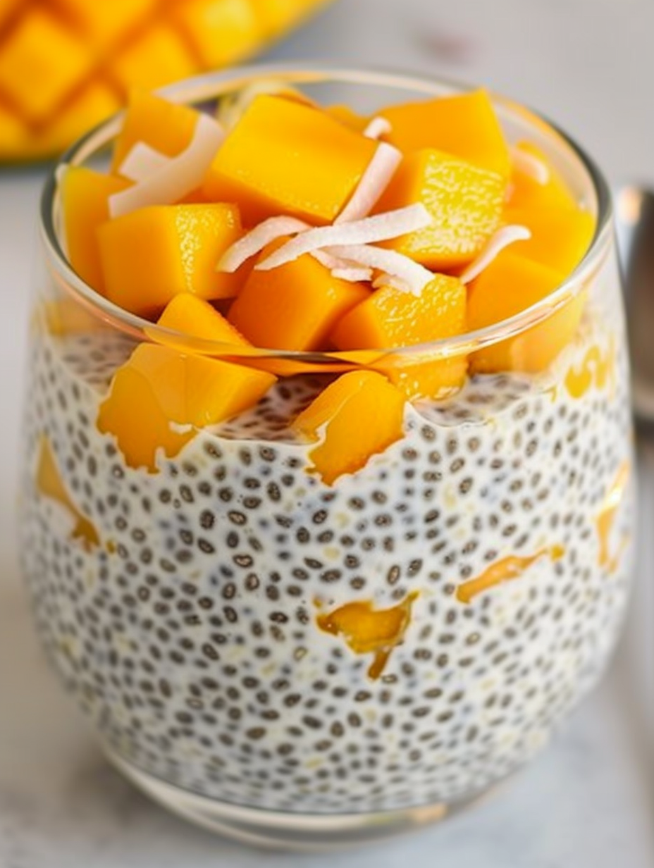 Fresh Mango Coconut Chia Seed Parfait