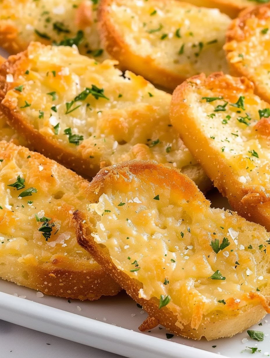 Party Puffs (Creamy Garlic Cheese Baguette Slices)