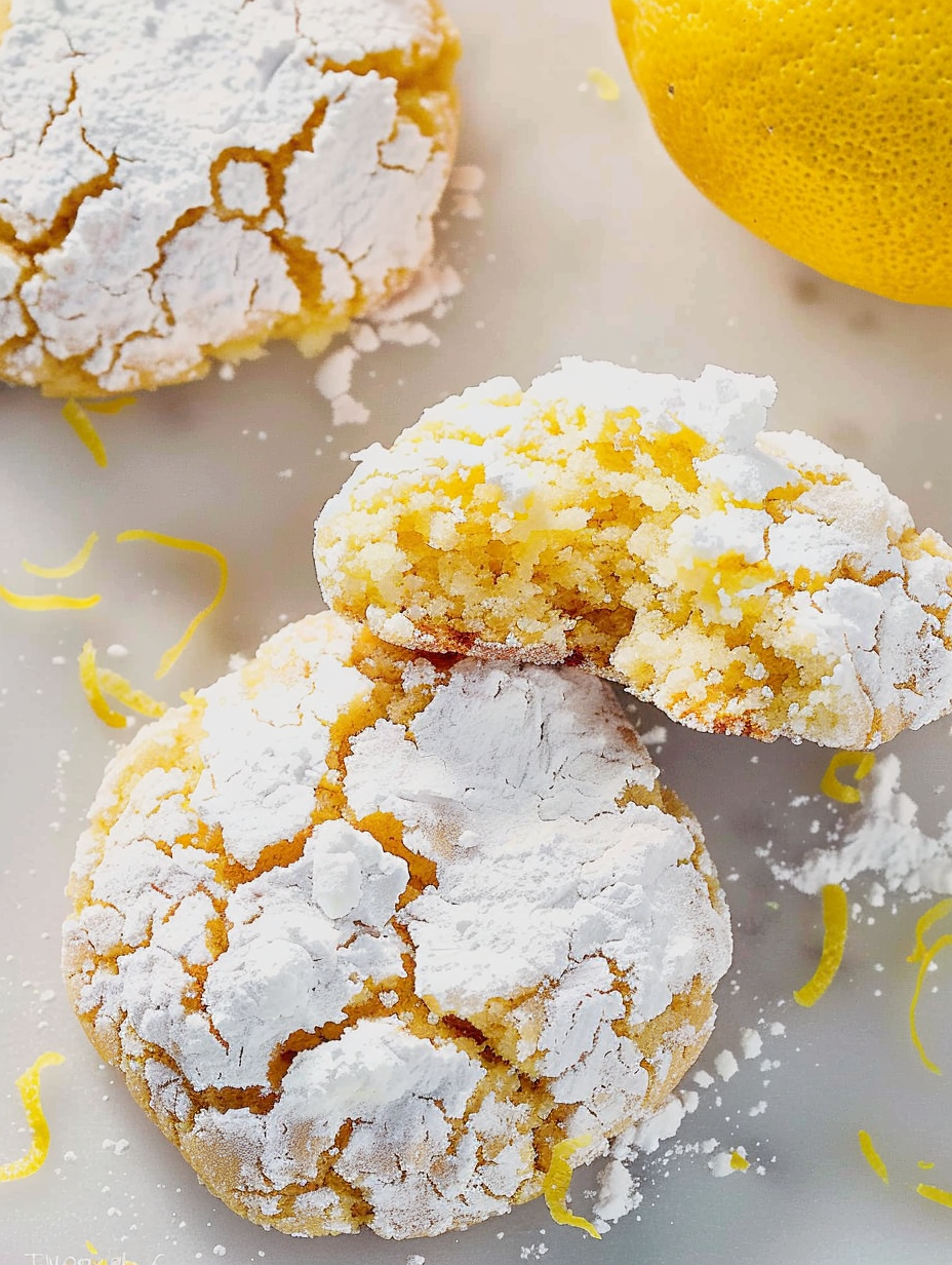Coconut Lemon Crackle Cookie