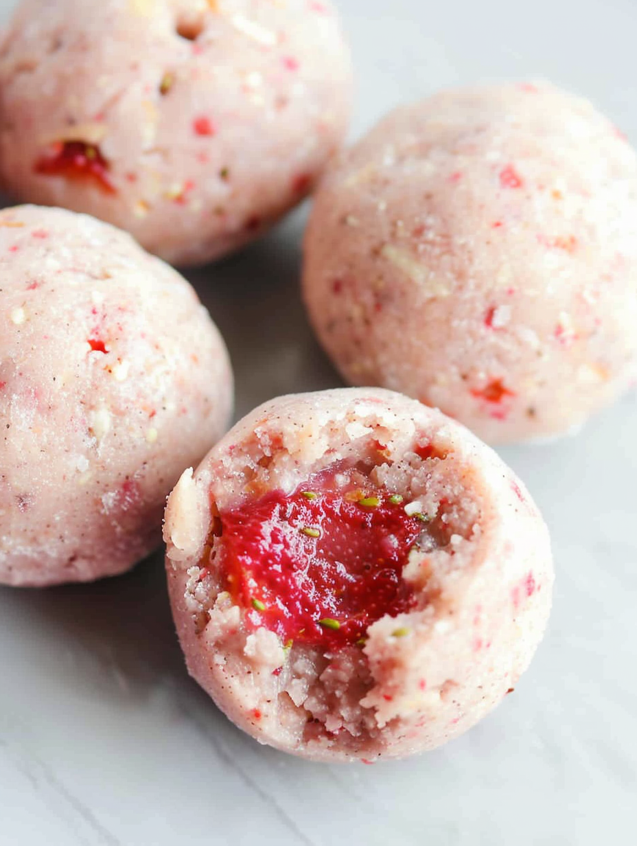 3-Ingredient Strawberry Protein Balls