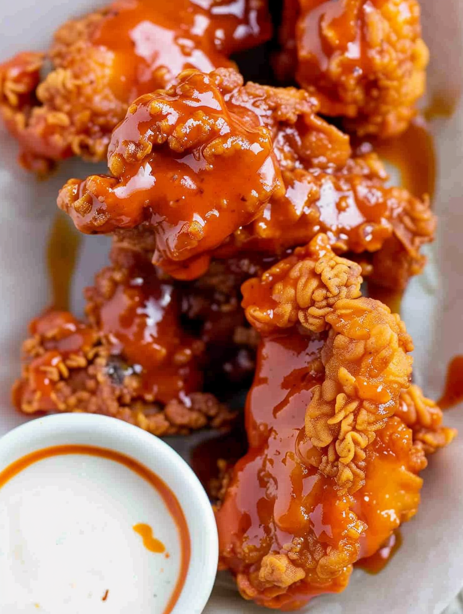 Buffalo sauce being whisked in a saucepan