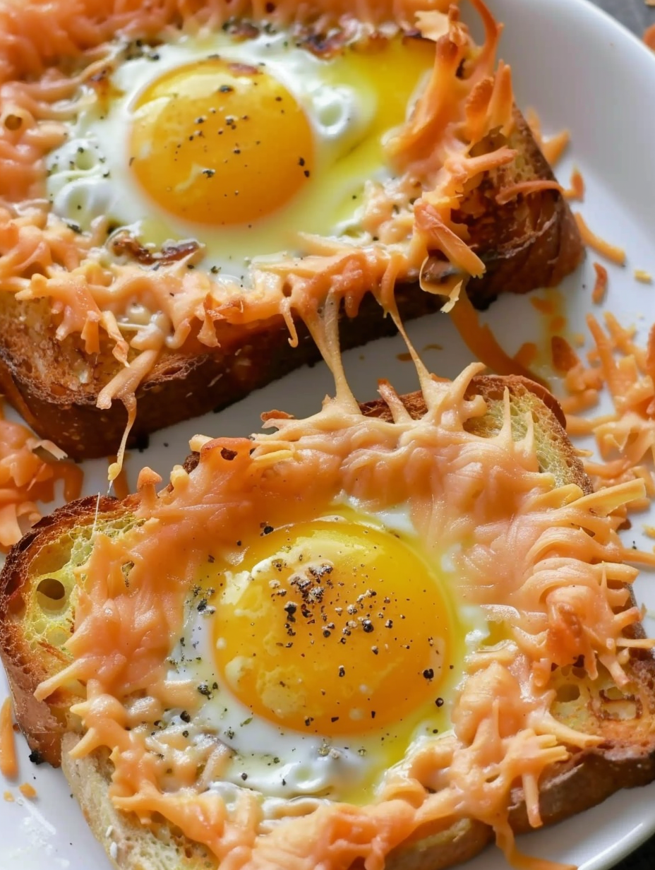 Cheesy Baked Egg Toast