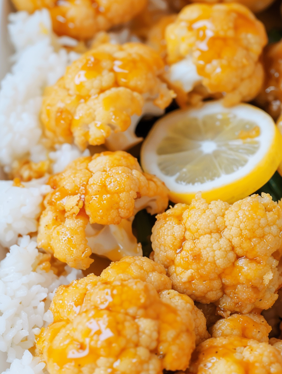 Sticky Lemon Cauliflower